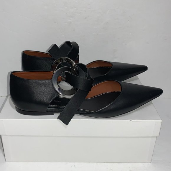 Proenza Schouler Grommet D'orsay Flats in Black - Picture 5 of 9